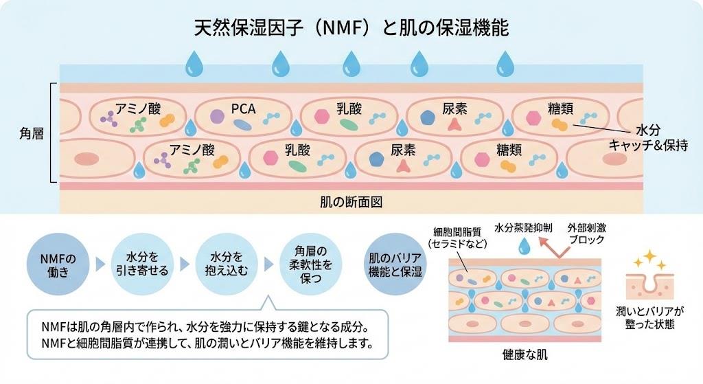 天然保湿因子NMFと肌の保湿機能